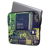 Modern gedruckte Leiterplatten - Design Name Geeky Laptopschutzhülle (Vorderseite Links)