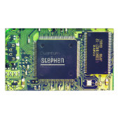 Modern gedruckte Leiterplatten - Design Name Geeky Namenschild (Vorderseite)