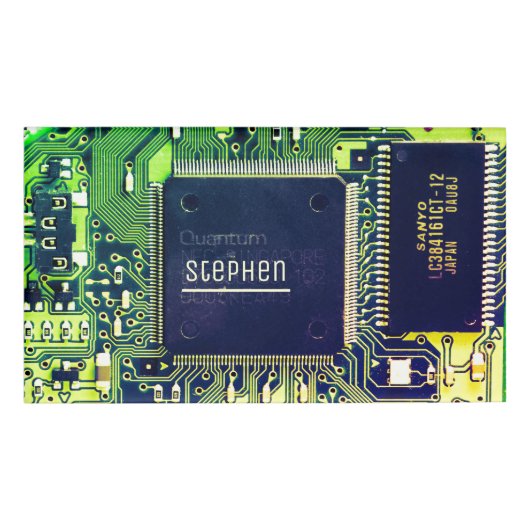 Modern gedruckte Leiterplatten - Design Name Geeky Namenschild (Vorderseite)
