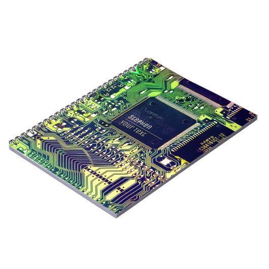 Modern gedruckte Leiterplatten - Design Name Geeky Notizblock (Linke Seite)