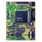 Modern gedruckte Leiterplatten - Design Name Geeky Notizblock (Vorderseite)