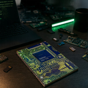 Modern gedruckte Leiterplatten - Design Name Geeky Notizblock