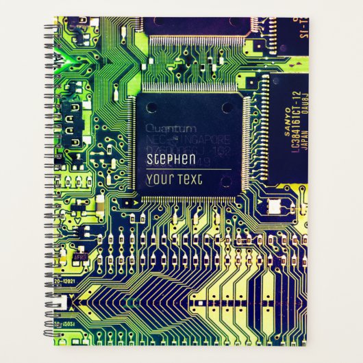 Modern gedruckte Leiterplatten - Design Name Geeky Planer (Vorderseite)
