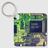 Modern gedruckte Leiterplatten - Design Name Geeky Schlüsselanhänger (Vorderseite)