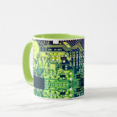 Modern gedruckte Leiterplatten - Design Name Geeky Tasse (Vorderseite Links)