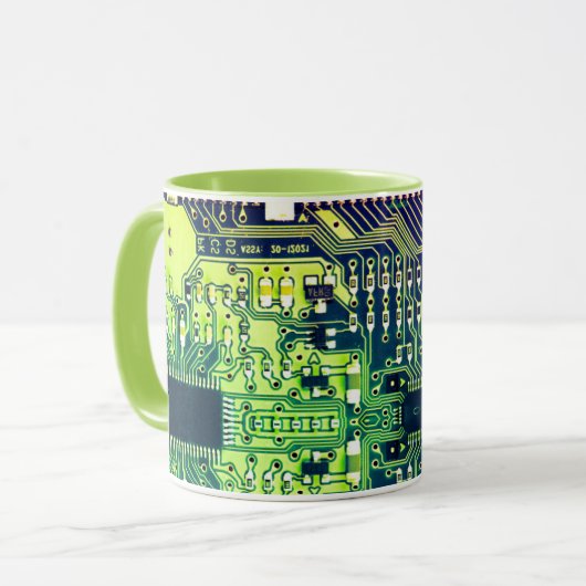 Modern gedruckte Leiterplatten - Design Name Geeky Tasse (Vorderseite Links)