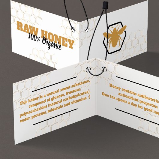 Modern geflochtene Honig White Clothing Tag Card