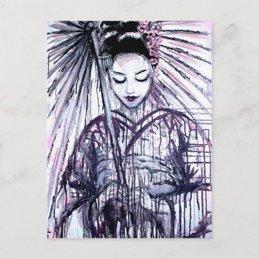 Modern Geisha Postkarte (Vorderseite)
