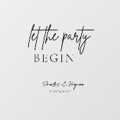 Modern Gelassen Beginnensymbol des Party Fensteraufkleber (Blatt)