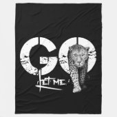 Modern GELASSEN ME GO Leopard Black Fleece Blanket (Vorderseite)