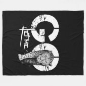 Modern GELASSEN ME GO Leopard Black Fleece Blanket (Vorderseite (Horizontal))