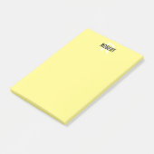 Modern gelbe Monogrammbezeichnung Post-it Klebezettel (angewinkelt)