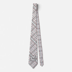 Modern {gelegten silbergrauen Monogram Geschenk fü Krawatte