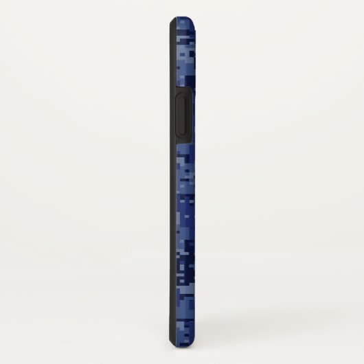 Modern Gemini Zodiac Sign Navy Blue Digital Camo Case-Mate iPhone Hülle (Hinten/Rechts)