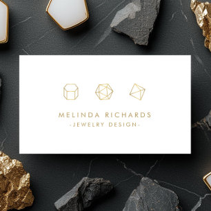 Modern Gemstone Trio Logo Juwelen Design Weiß Visitenkarte
