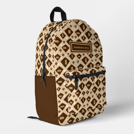 Modern gemustert bedruckter rucksack (Rückseitige Ecke links)