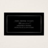 Modern & gemütlich, schwarz & silber, Gratis Drink (Vorderseite)