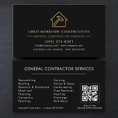 Modern General Contractor QR Code Visitenkarte