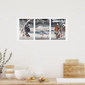 Modern Genji Triptych Poster (Küche)