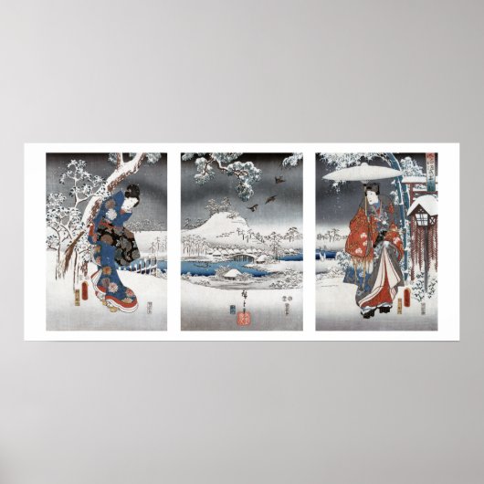 Modern Genji Triptych Poster (Vorne)