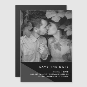 Modern Geo Foto Save the Date Magneteinladung