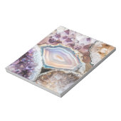 Modern Geode Crystal Art | Photo Notepad Notizblock (Rotiert)