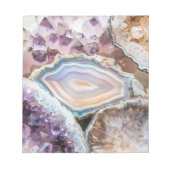 Modern Geode Crystal Art | Photo Notepad Notizblock (Vorderseite)