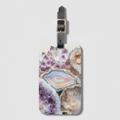 Modern Geode Crystal  | Crystal Luggage Tag Gepäckanhänger (Vorderseite Vertikal)
