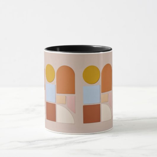 Modern Geometric Abstract Coffee Mug Tasse (Zentrum)