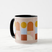 Modern Geometric Abstract Coffee Mug Tasse (Vorderseite Links)
