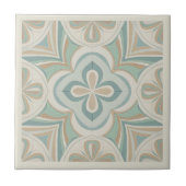 Modern Geometric Abstract Pat#13 Teal ID1192 Fliese (Vorderseite)