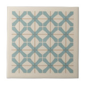 Modern Geometric Abstract Pat#16 Teal ID1192 Fliese (Vorderseite)