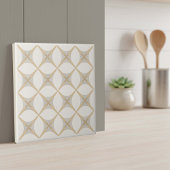 Modern Geometric Abstract Pat#18 Greige ID1192 Fliese