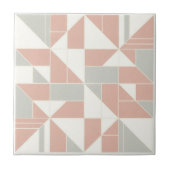Modern Geometric Abstract Pat#9 Peach ID1192 Fliese (Vorderseite)