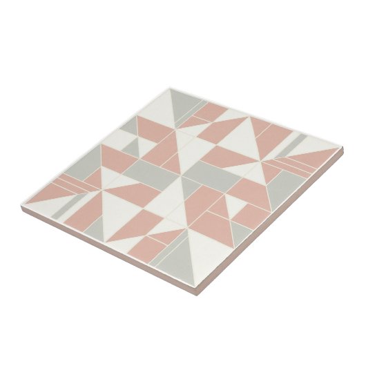 Modern Geometric Abstract Pat#9 Peach ID1192 Fliese (Seite)