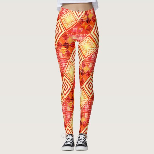 Modern Geometric Abstract Pattern  Leggings (Vorderseite)