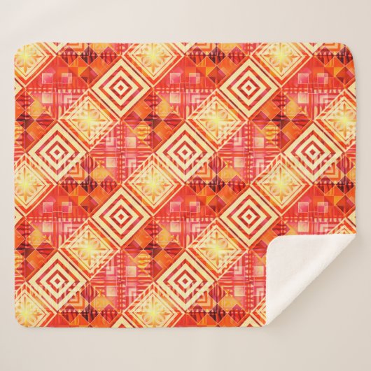 Modern Geometric Abstract Pattern  Sherpadecke (Vorderseite (Horizontal))