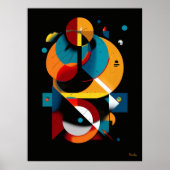 Modern Geometric Abstraction – Bauhaus Orbit Poster (Vorne)