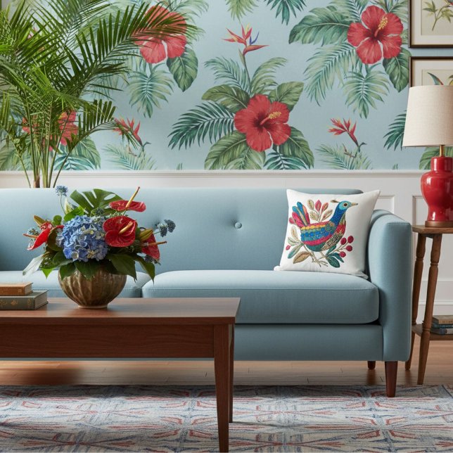  Modern geometric animal art abstract colorful  Kissen (Von Creator hochgeladen)