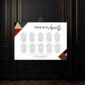 Modern Geometric Art Deco Wedding Seating Chart  Poster