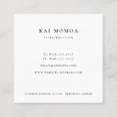 Modern Geometric Beach Wave Logo Quadratische Visitenkarte (Rückseite)