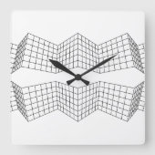 modern geometric black and white quadratische wanduhr (Vorderseite)