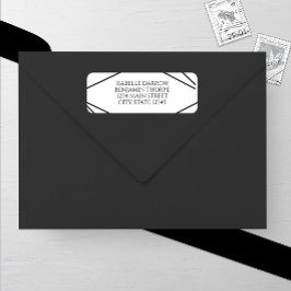 Modern Geometric Black and White Wedding