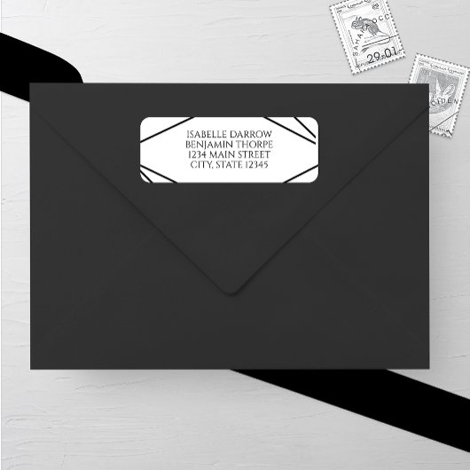 Modern Geometric Black and White Wedding