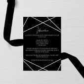 Modern Geometric Black and White Wedding Begleitkarte