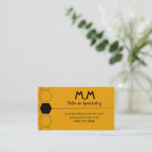 Modern geometric black and yellow visitenkarte (Stehend Vorderseite)