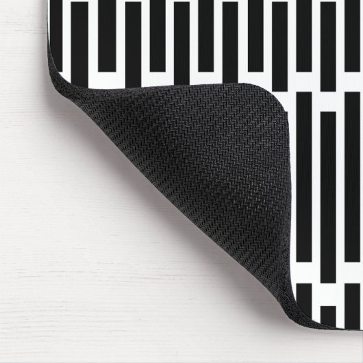 Modern Geometric Black White Pattern Mousepad (Ecke)