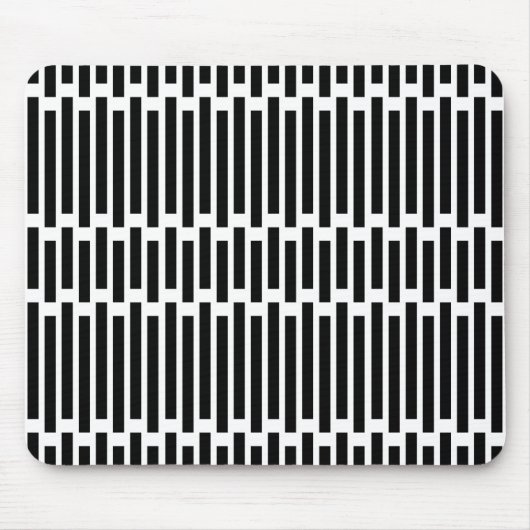Modern Geometric Black White Pattern Mousepad (Vorne)