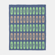 Modern Geometric Blue Green Latte Individuelle Nam