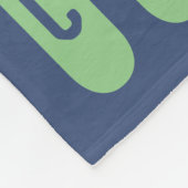 Modern Geometric Blue Green Latte Individuelle Nam Fleecedecke (Ecke)